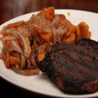 Moroccan-Rubbed Grilled Steak and Sweet Potatoes image