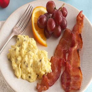 Creamy Scrambled Eggs with Bacon image