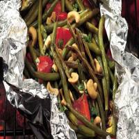 Grilled Teriyaki Green Beans with Cashews image