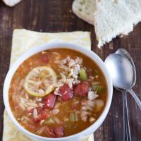 One pot chicken orzo soup_image