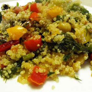 Chicken Chorizo on Quinoa with Peppers image