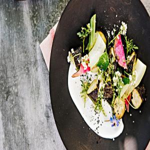 Charred-Cucumber-and-Radish Salad with Yogurt_image