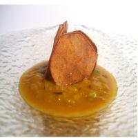 Leek & Delicata Squash Soup With Caramelized Apple Croutons_image