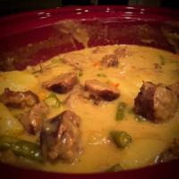 Cheesy Brat Stew for the Slow Cooker_image