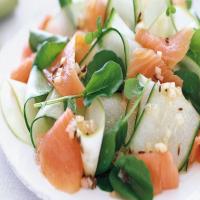 Smoked Salmon and Cucumber Ribbon Salad with Caraway image