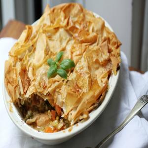 Lower Fat Chicken Pot Pie With Phyllo image