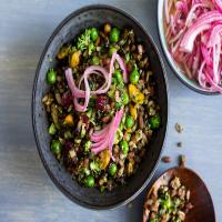 Jeweled Grains With Broccoli, Peas and Red Onion_image
