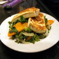Mustard-Crusted Tofu With Kale and Sweet Potato_image
