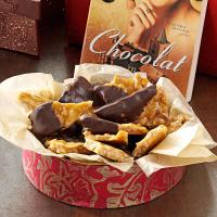 Chocolate-Dipped Lavender Pine Nut Brittle image