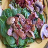 Spinach Salad With Bacon and Mushrooms image