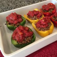 Bison and Brown Rice Stuffed Peppers image