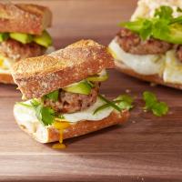Breakfast Banh Mi Sandwich with Eggs and Sausage image