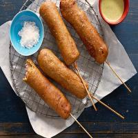 Indian-Inspired Corn Dogs with Mango Dipping Sauce_image