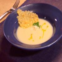 Silky Cauliflower Soup with Parmesan Crisps image