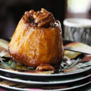 Pumpkin Sticky Buns with Pecan Bourbon Caramel Goodness Recipe - (4.7/5) image
