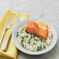 Lemon Rice With Crispy Salmon image