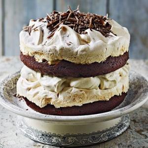 Chocolate meringue Mont Blanc cake image