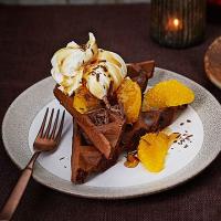 Chocolate orange waffles_image