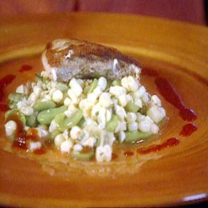 Halibut and Corn Salad with Broken Vinaigrette_image