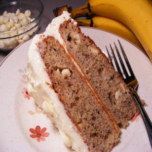 Banana White Chocolate Cake With Icing - Absolutely Decadent image
