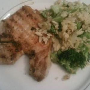 Easy-Peasy Pork Chops with Broccoli Orzo image