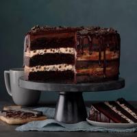 Three-Layer Chocolate Ganache Cake image