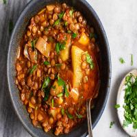 Smoky Lentil Stew With Leeks and Potatoes image