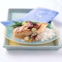 Dijon Chicken with Grape and Pine Nut Salsa_image