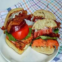 Salmon Club Sandwich With Dill Caper Aioli_image