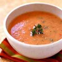 Fresh Cream of Tomato Soup with Basil_image