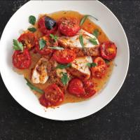 Chicken with Herb-Roasted Tomatoes and Pan Sauce image