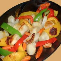Oven Roasted Vegetables with Rosemary,bay Leaves and Garlic image