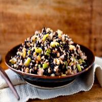 Black and Brown Rice Stuffing With Walnuts and Pears image