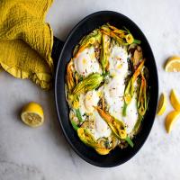 Braised Eggs With Zucchini, Feta and Lemon_image