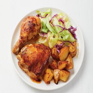 Spicy Lemon Roasted Chicken with Crispy Potatoes image