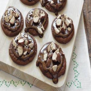 Chocolate-Glazed Malt Cookies image