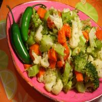 Steamed Vegetables With Chile Lime Butter image