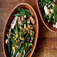 Spicy Stir-Fried Tofu With Corn, Green Beans and Cilantro_image