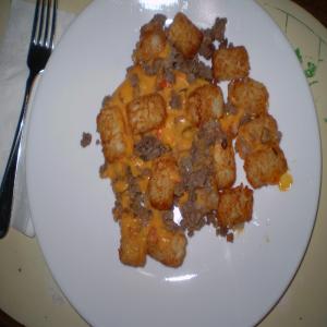 Beef and Onion Tater Tot Casserole image