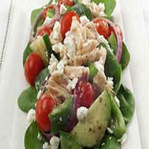Greek Spinach Salad with Tuna_image