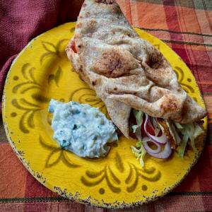 Grilled Chicken Shawarma Wraps with Raita_image