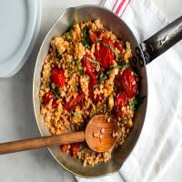 Pearl Couscous With Sautéed Cherry Tomatoes image