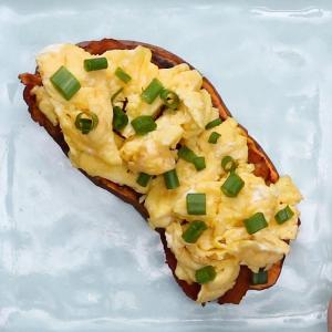 Bacon & Eggs Sweet Potato Toast Recipe by Tasty_image