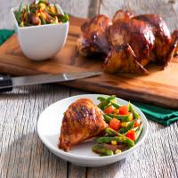 Spatchcock BBQ Chicken with Grilled Green Bean Salad_image