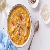 Cauliflower/Broccoli/Bell Pepper Crock Pot Soup image
