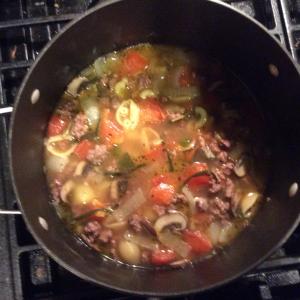 Gluten Free Elbows with Mixed Mushrooms and Italian Sausage Soup_image