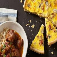 Bacon-and-Apple Quiche With Flaky Pie Crust image