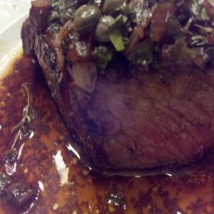 Rib-Eye Steaks With Balsamic-Caper Vinaigrette_image