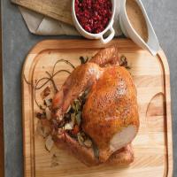 Juniper-Brined Roast Turkey with Chanterelle Mushroom Gravy image