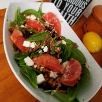 Citrus Spinach Salad with Feta and Cranberry Dressing_image
